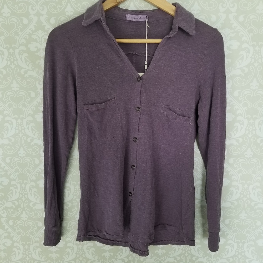 Alternative Apparel purple top sz S NWT